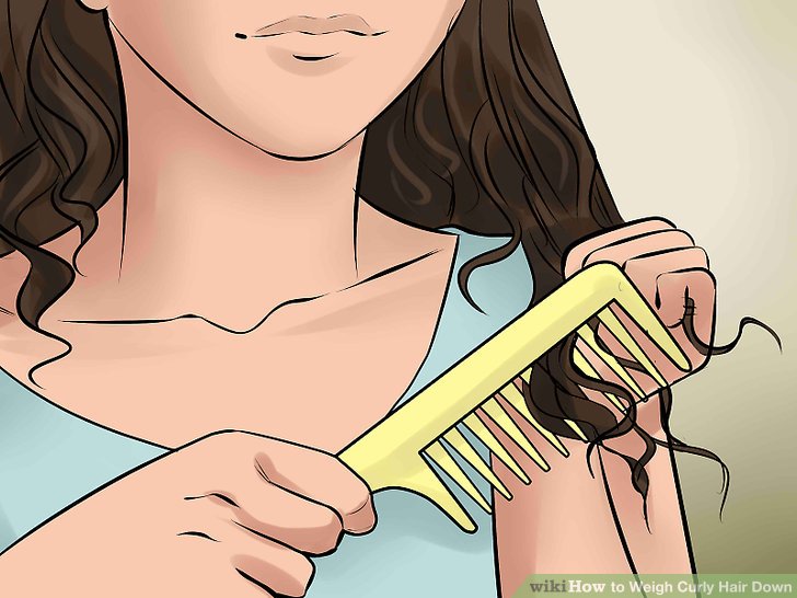 How to Weigh Curly Hair Down: 11 Steps (with Pictures)