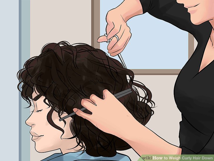 How to Weigh Curly Hair Down: 11 Steps (with Pictures)