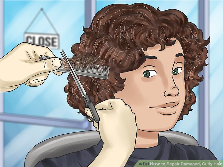 How to Repair Damaged, Curly Hair (with Pictures)