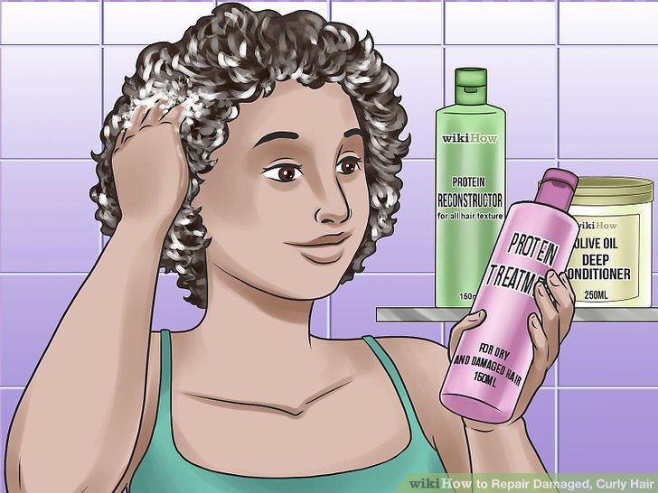 How to Repair Damaged, Curly Hair (with Pictures)