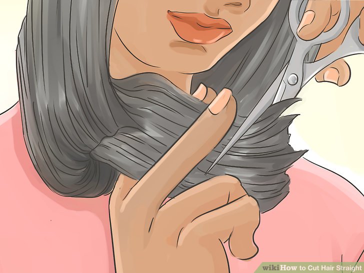 How to Cut Hair Straight (with Pictures)