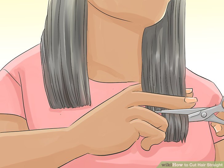 How to Cut Hair Straight (with Pictures)