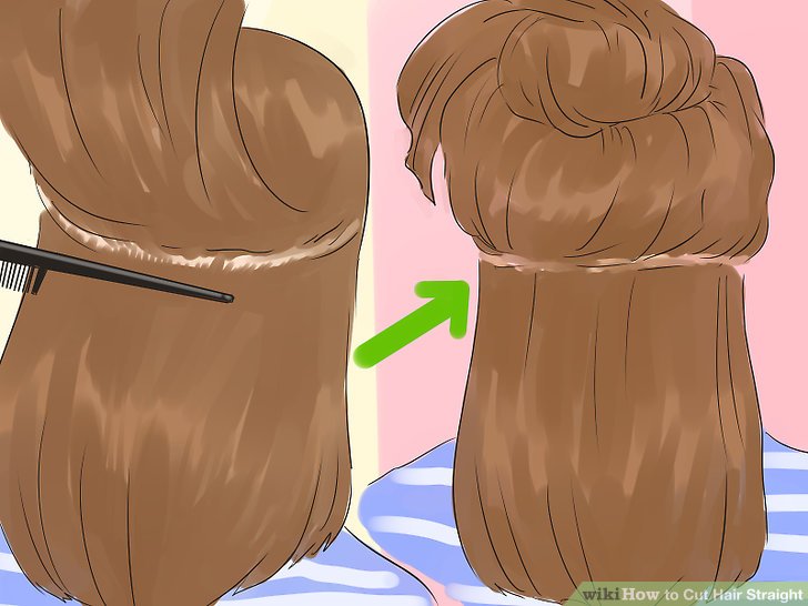 How to Cut Hair Straight (with Pictures)