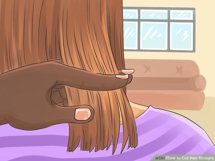 How to Cut Hair Straight (with Pictures)