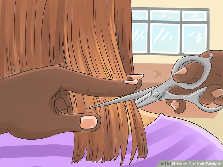 How to Cut Hair Straight (with Pictures)