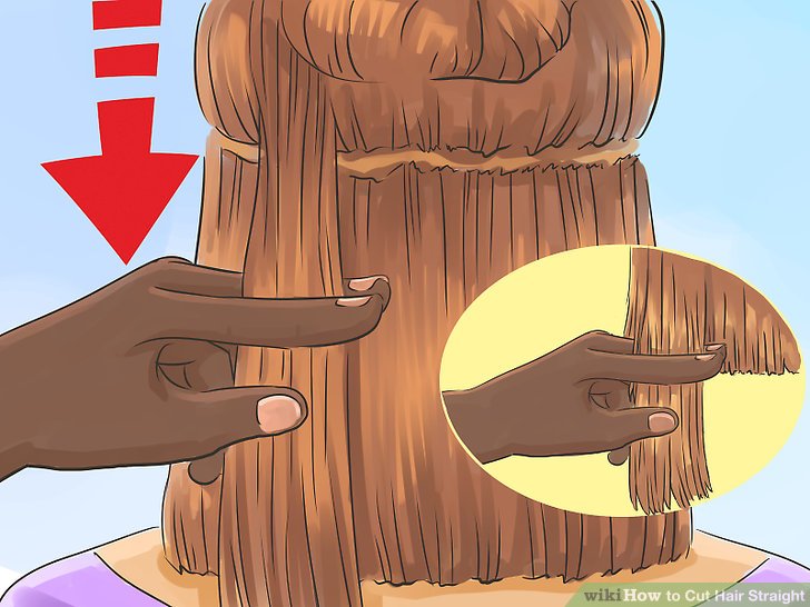 How to Cut Hair Straight (with Pictures)