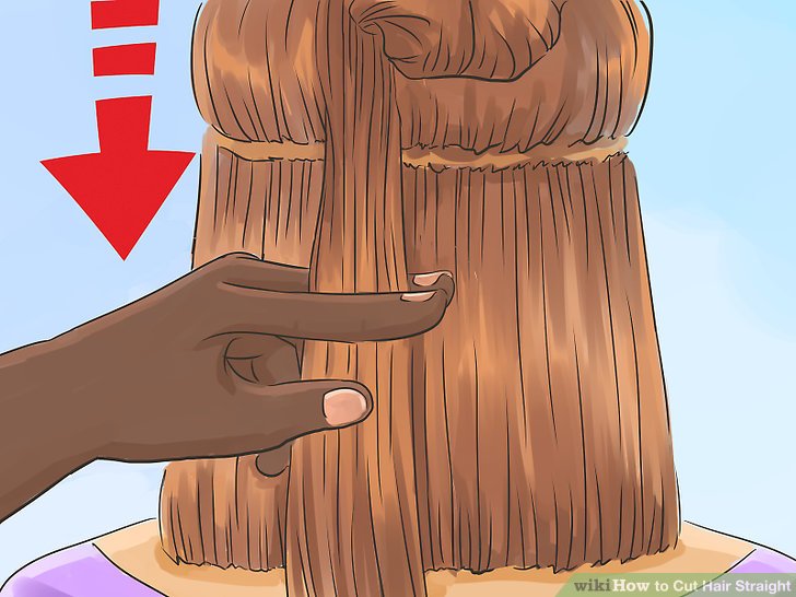 How to Cut Hair Straight (with Pictures)