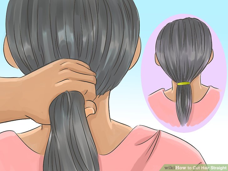 How to Cut Hair Straight (with Pictures)