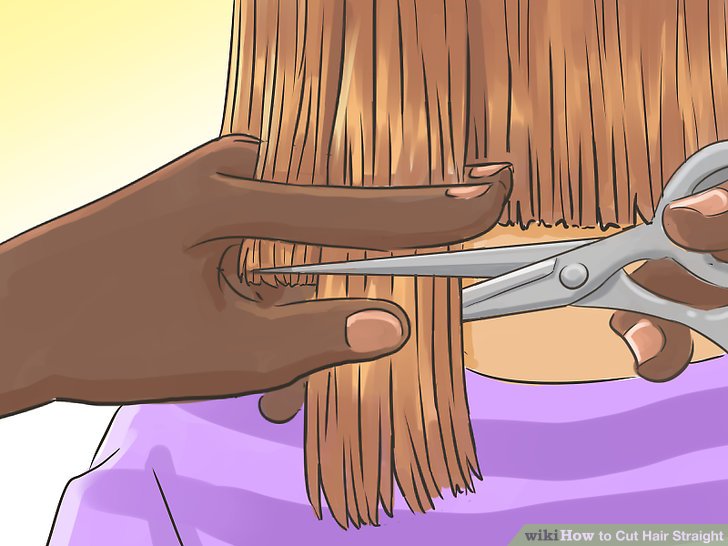 How to Cut Hair Straight (with Pictures)