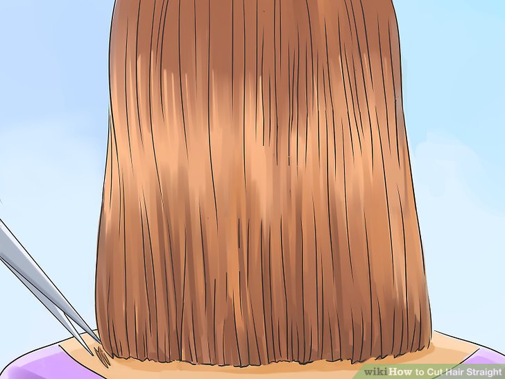 How to Cut Hair Straight (with Pictures)