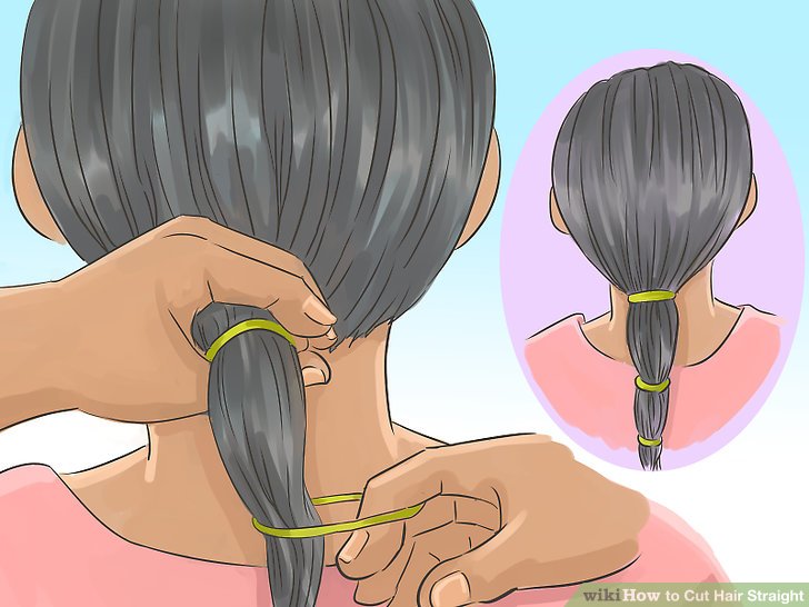 How to Cut Hair Straight (with Pictures)