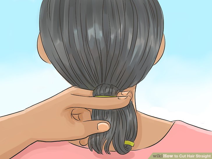 How to Cut Hair Straight (with Pictures)