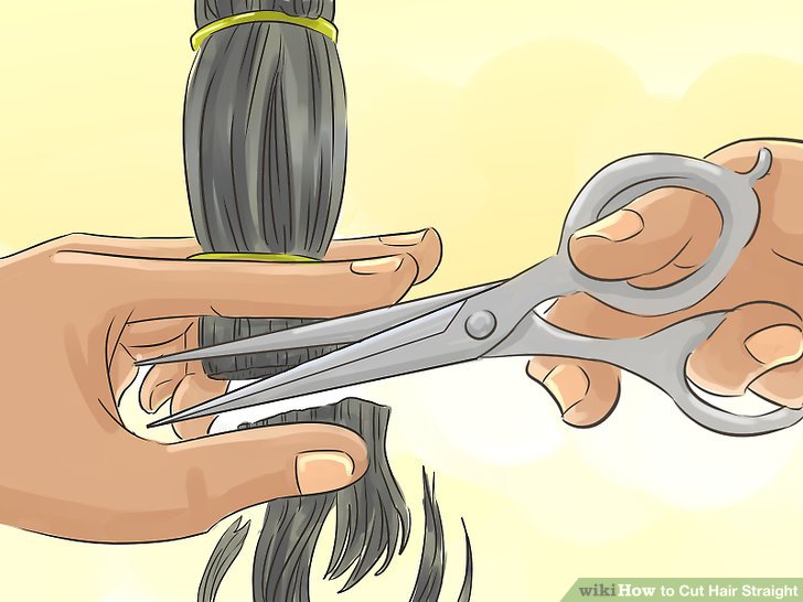 How to Cut Hair Straight (with Pictures)