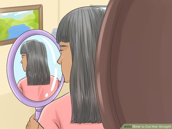 How to Cut Hair Straight (with Pictures)