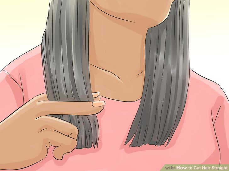 How to Cut Hair Straight (with Pictures)