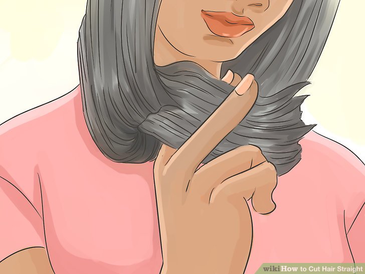 How to Cut Hair Straight (with Pictures)