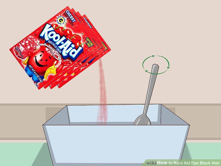 How to Kool Aid Dye Black Hair (with Pictures)