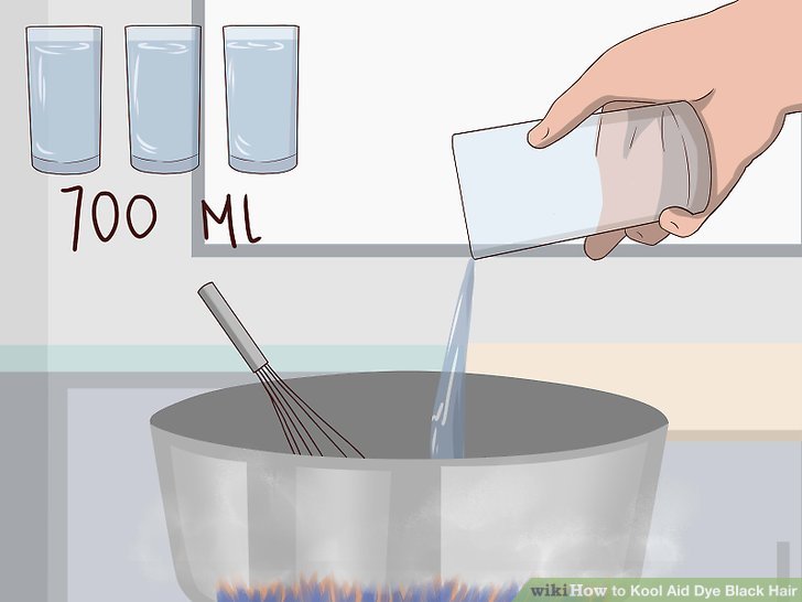 How to Kool Aid Dye Black Hair (with Pictures)