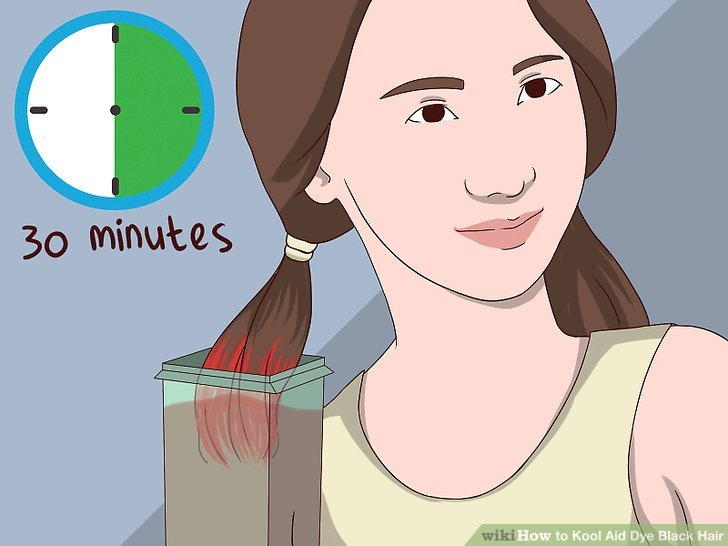 How to Kool Aid Dye Black Hair (with Pictures)